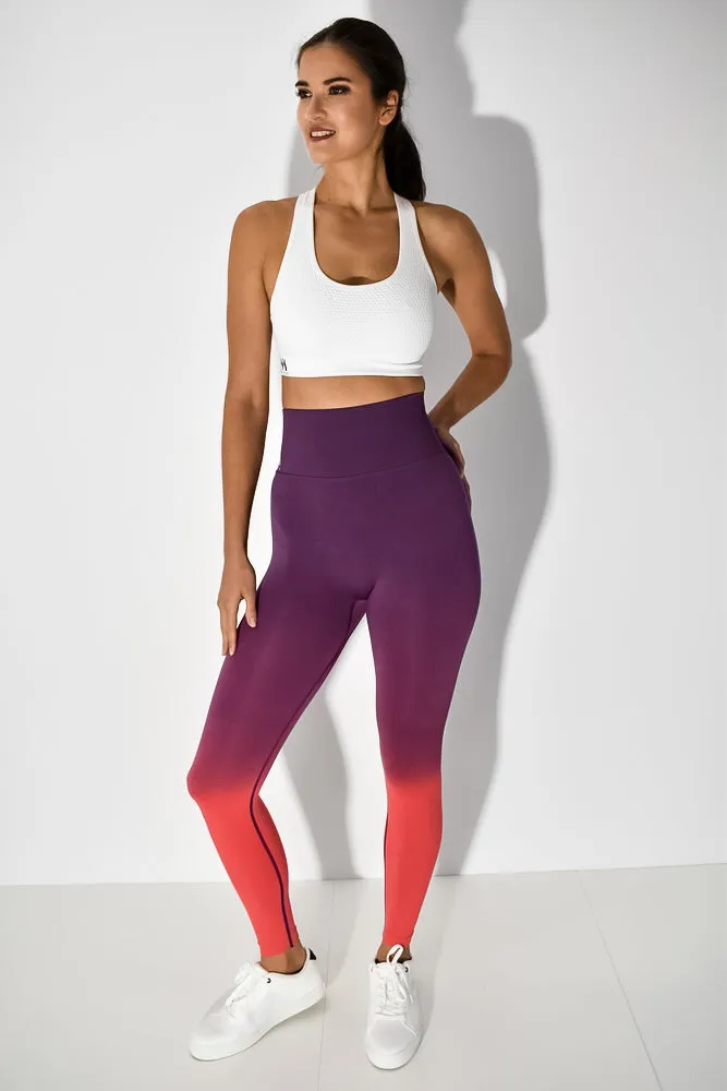 Sky Seamless Scrunch Leggings - Pink/Purple