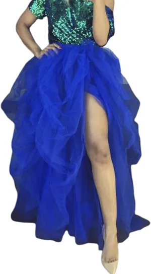 Sunloudy Women Tulle Long Skirt Maxi Tulle Floor Length Layered High Waist Puffy Skirt Wedding Special Occasion Clothes