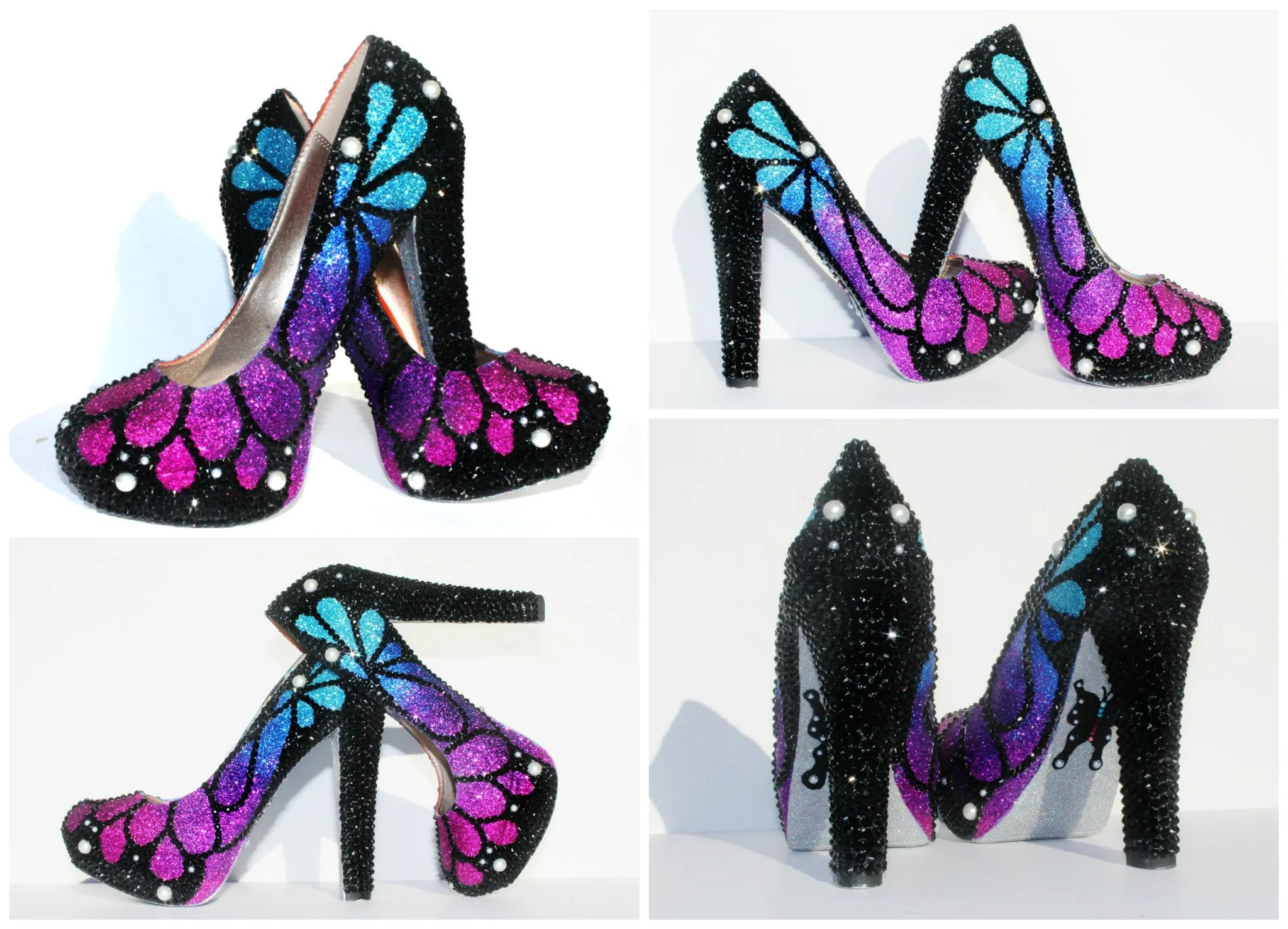 Swarovski Crystal Butterfly Heels