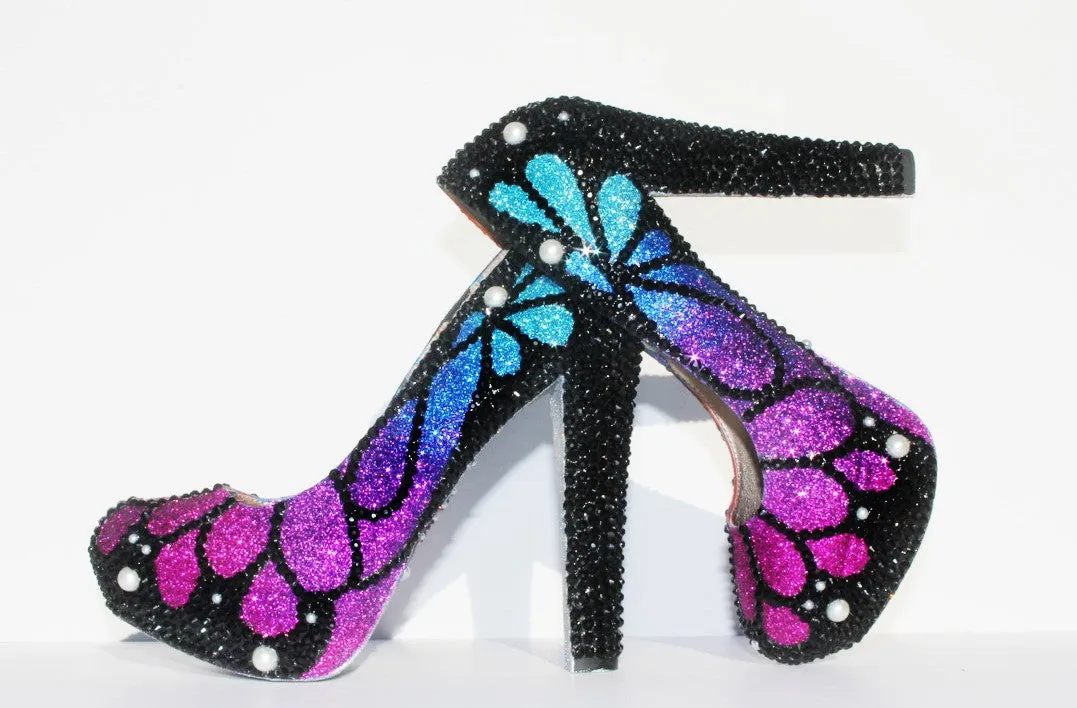 Swarovski Crystal Butterfly Heels