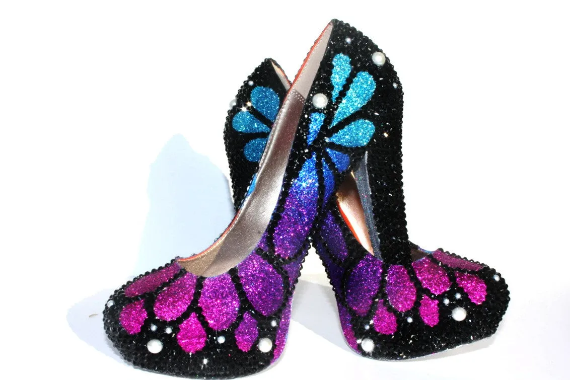 Swarovski Crystal Butterfly Heels