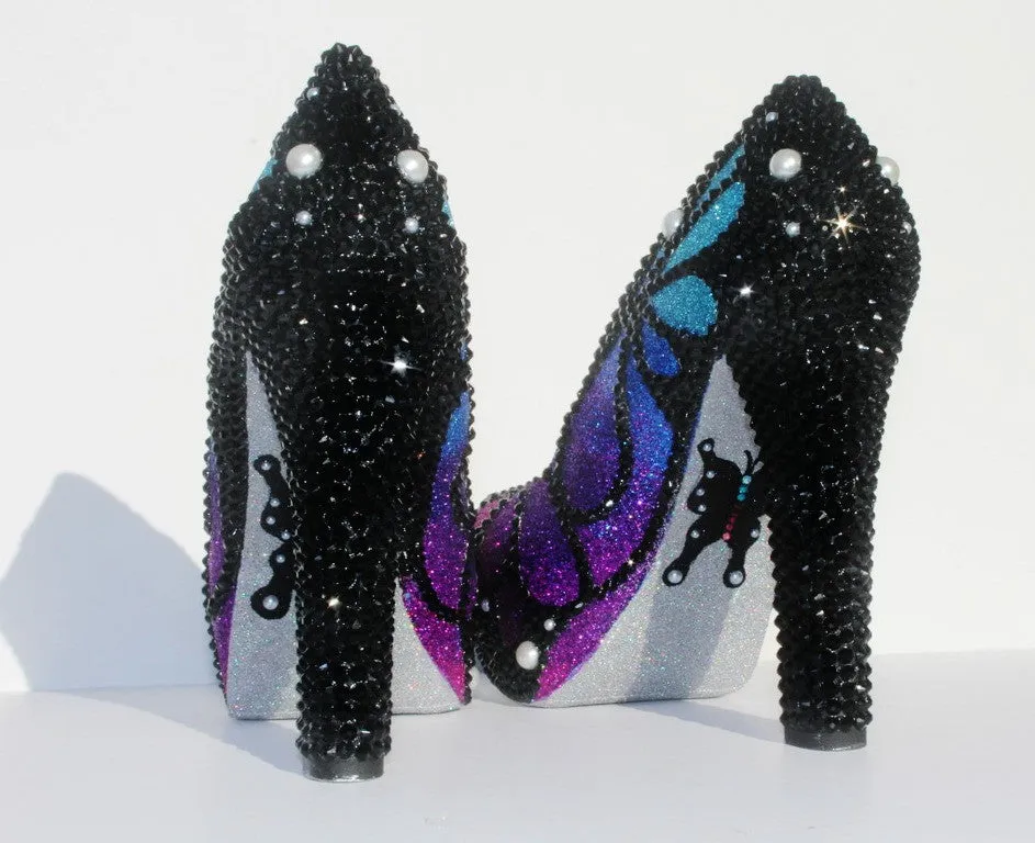 Swarovski Crystal Butterfly Heels