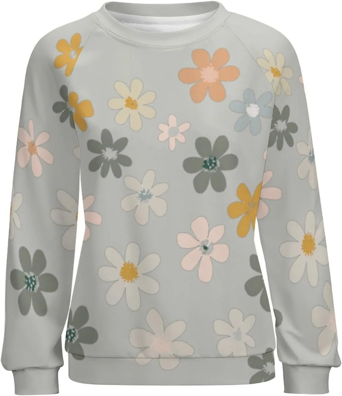 Sweatshirt for Women Long Sleeve Crewneck Boho Fall Tops 2024 Graphic Tshirts Floral Casual Trendy Pullover Tunic Tops