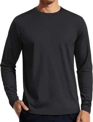 TACVASEN Men's Long Sleeve UPF 80  Shirts Sun Protection UV SPF Shirts Rash Guard Fishing Running Quick Dry Lightweight
