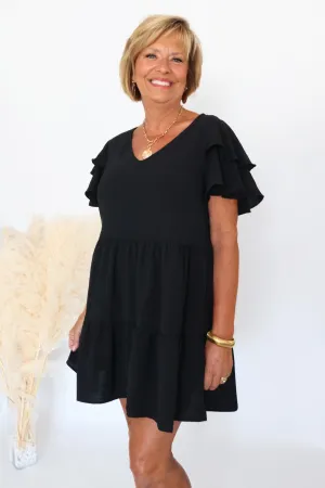 Taking Chances Dress- Black
