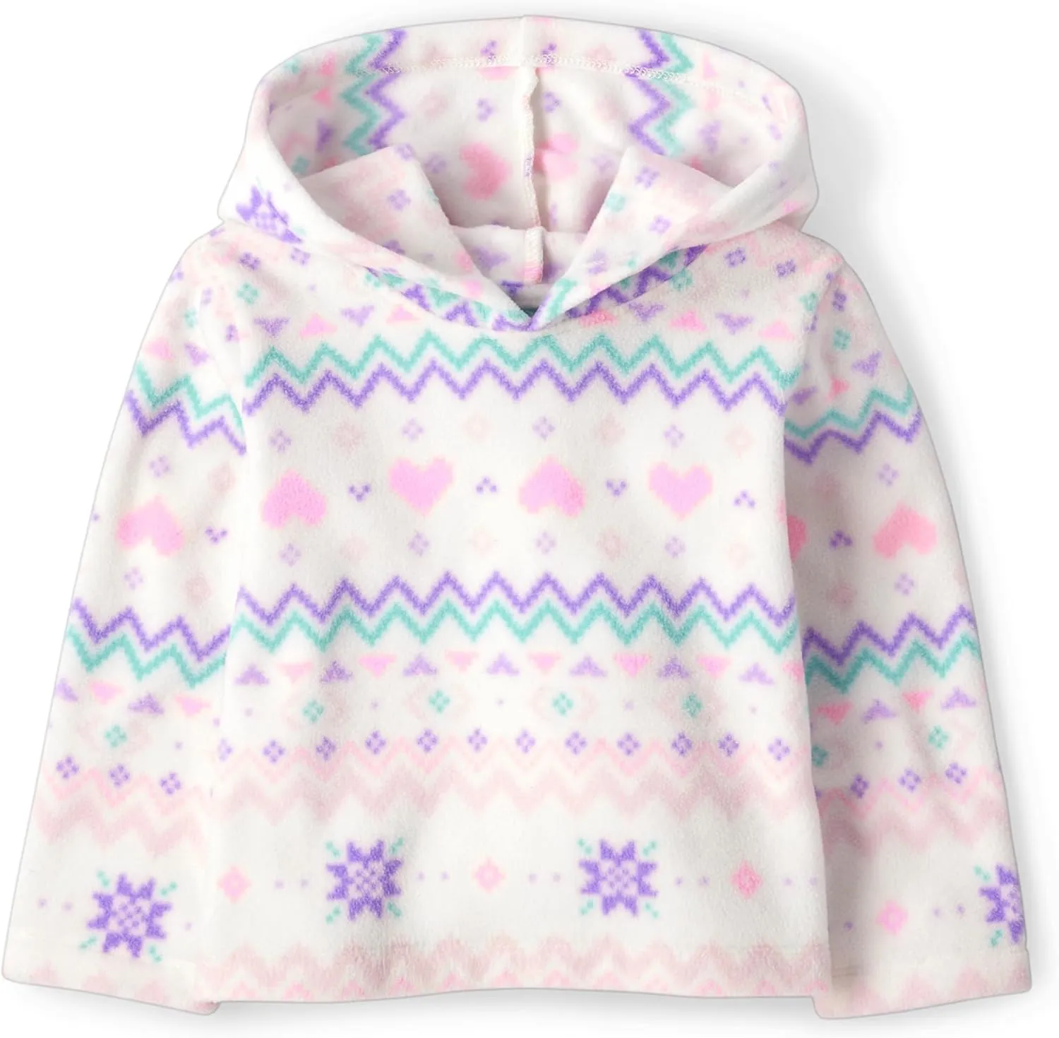 The Children's Place Baby Toddler Girl Warm Fleece Hooded Pullover
