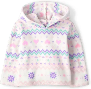 The Children's Place Baby Toddler Girl Warm Fleece Hooded Pullover