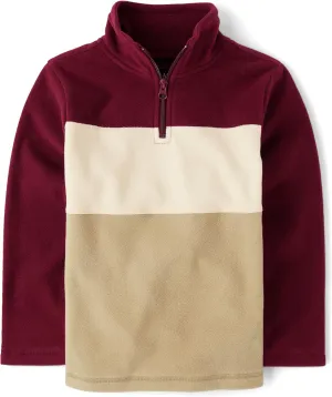 The Children's Place Boys' Warm Fleece Quarter Zip Pullover
