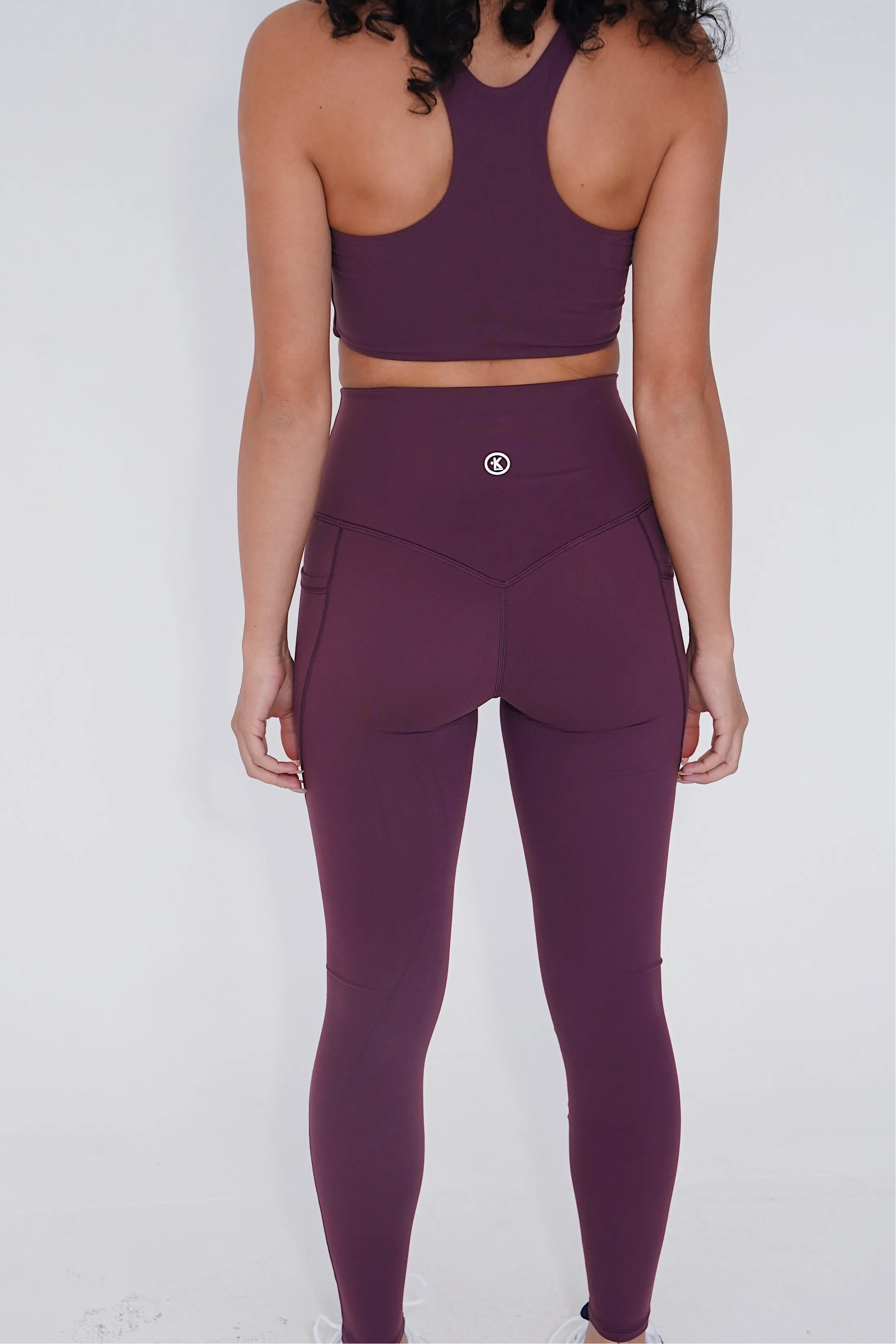 The More I Give, The More I Receive Chic Plum Leggings