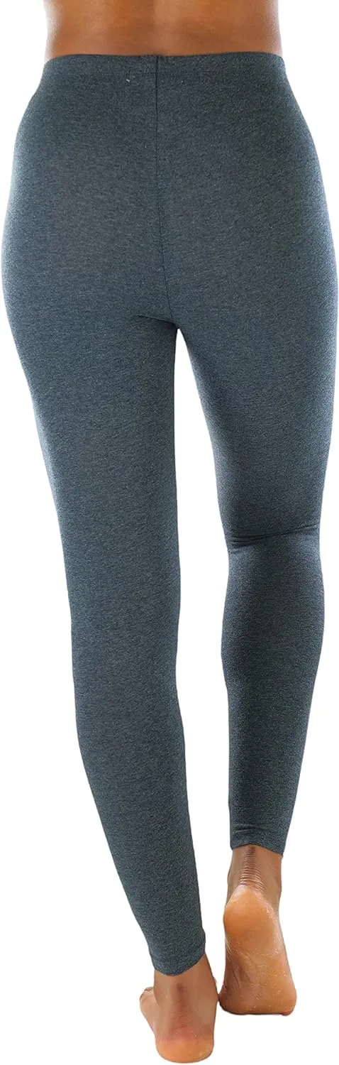 ToBeInStyle Women's Premium Soft Essential Full Length Cotton Leggings