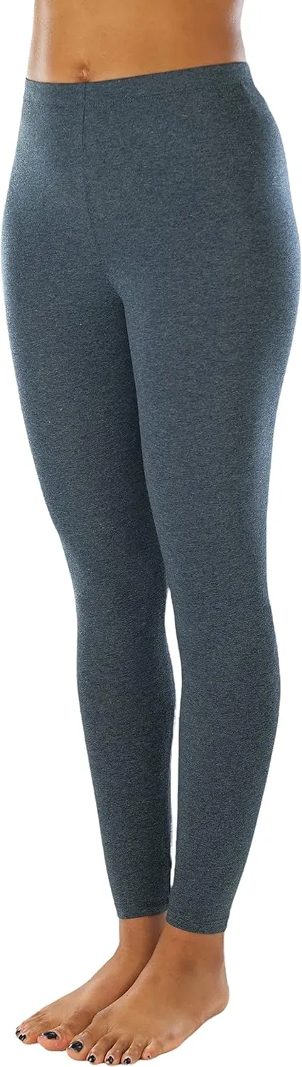 ToBeInStyle Women's Premium Soft Essential Full Length Cotton Leggings