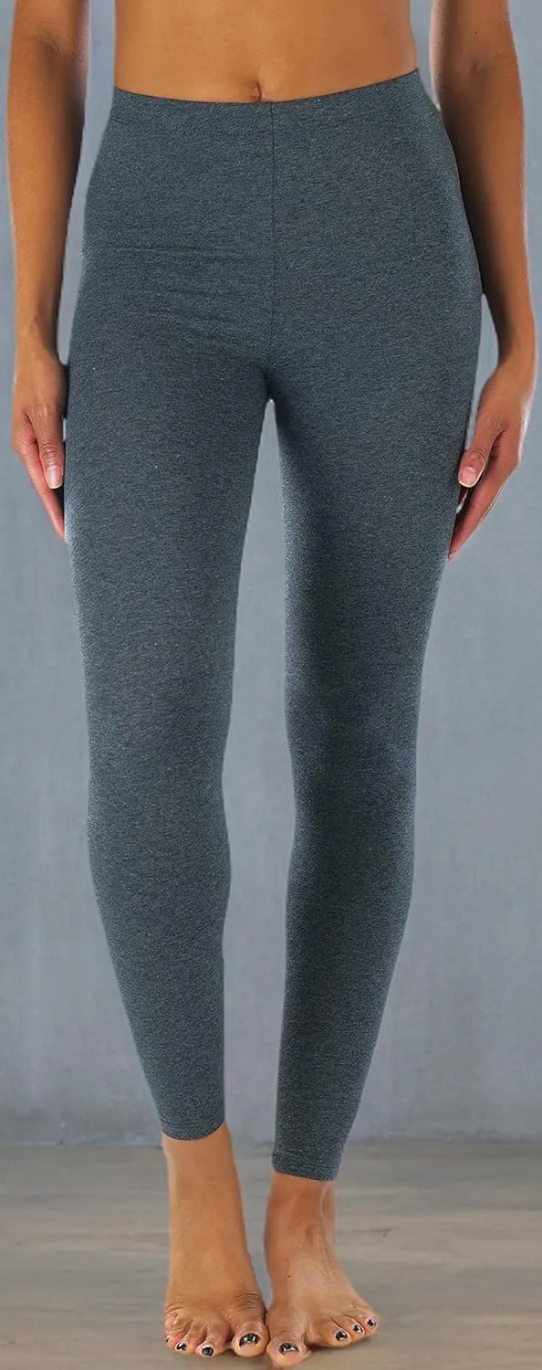 ToBeInStyle Women's Premium Soft Essential Full Length Cotton Leggings