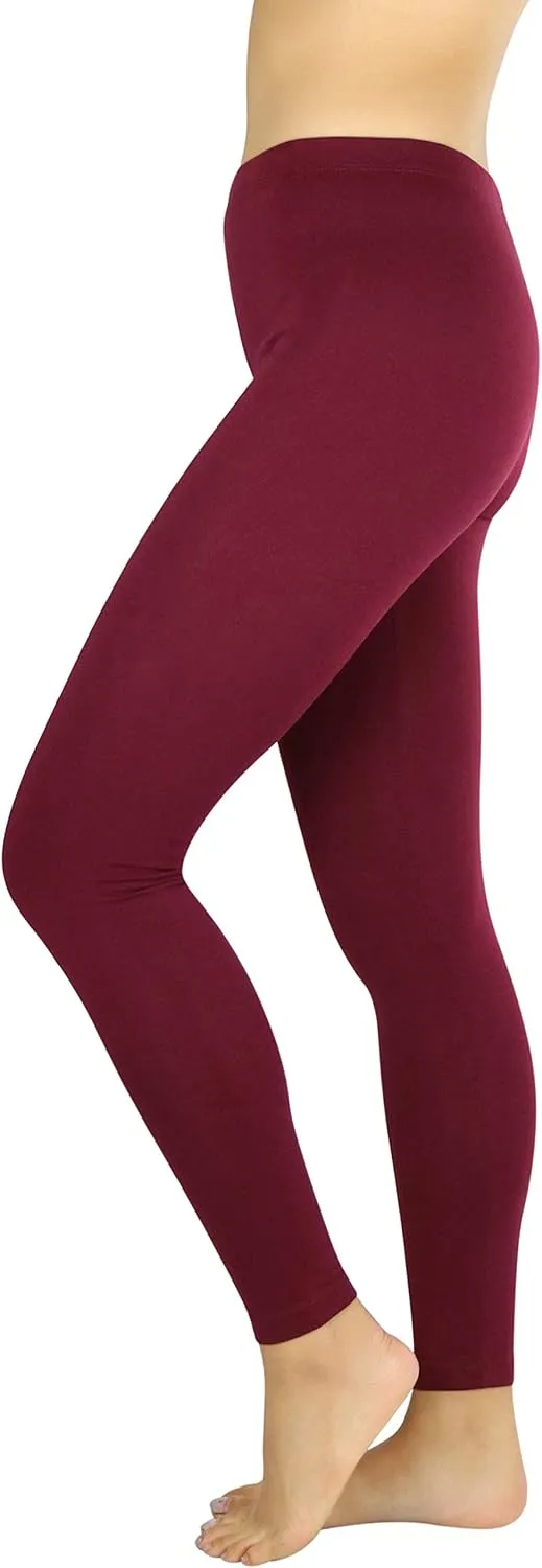ToBeInStyle Women's Premium Soft Essential Full Length Cotton Leggings
