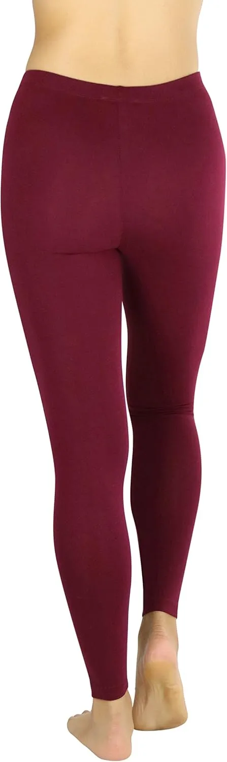 ToBeInStyle Women's Premium Soft Essential Full Length Cotton Leggings