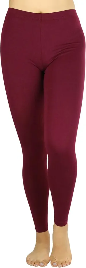 ToBeInStyle Women's Premium Soft Essential Full Length Cotton Leggings