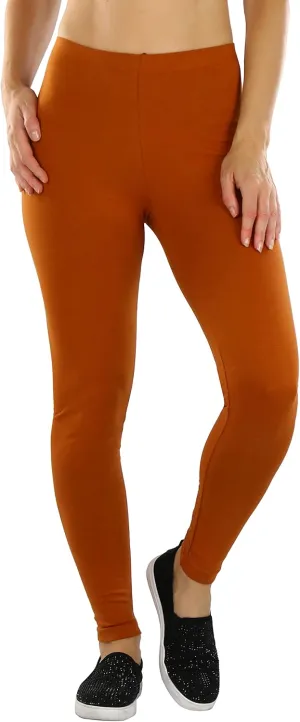 ToBeInStyle Women's Premium Soft Essential Full Length Cotton Leggings