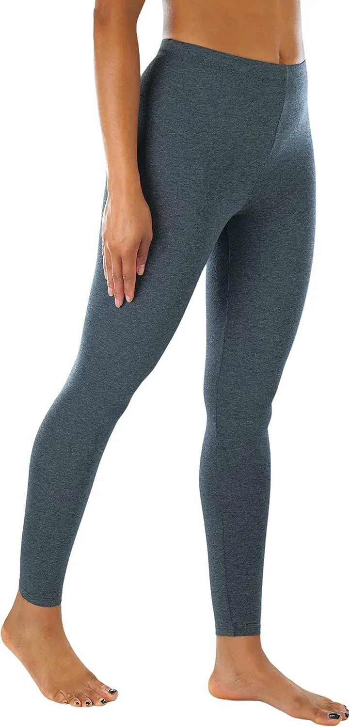 ToBeInStyle Women's Premium Soft Essential Full Length Cotton Leggings