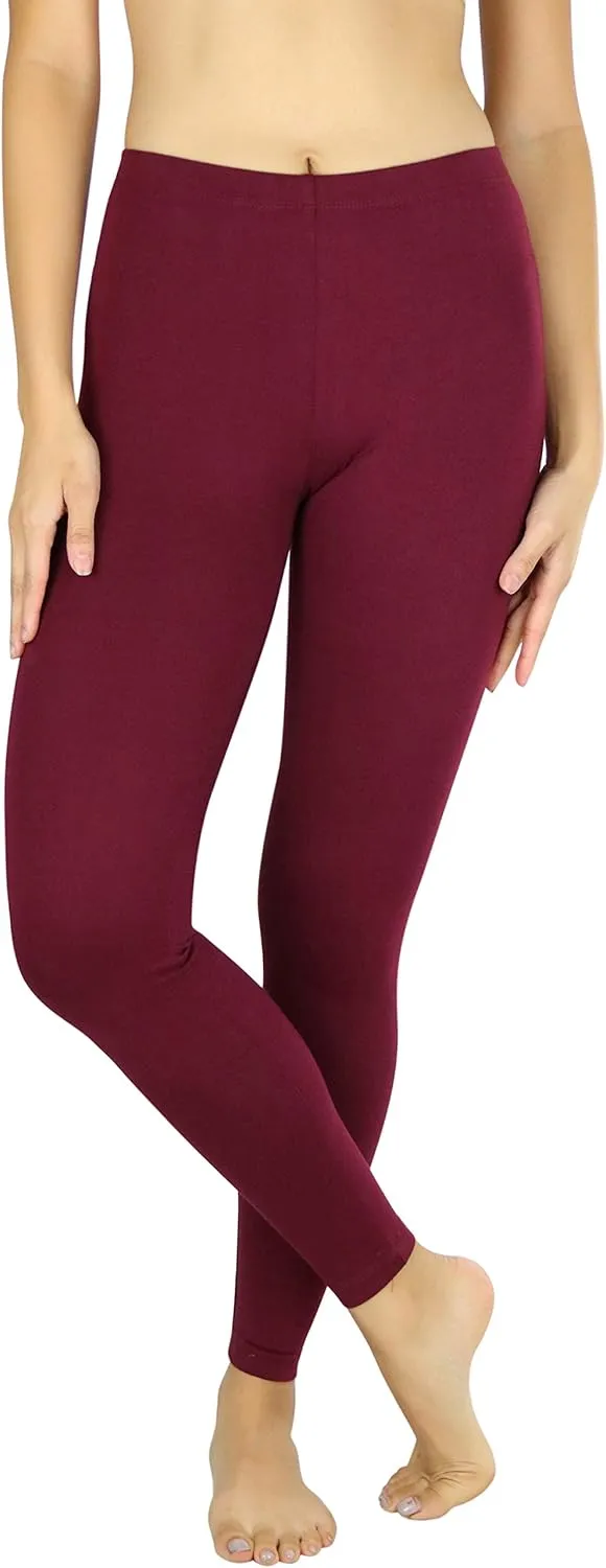 ToBeInStyle Women's Premium Soft Essential Full Length Cotton Leggings