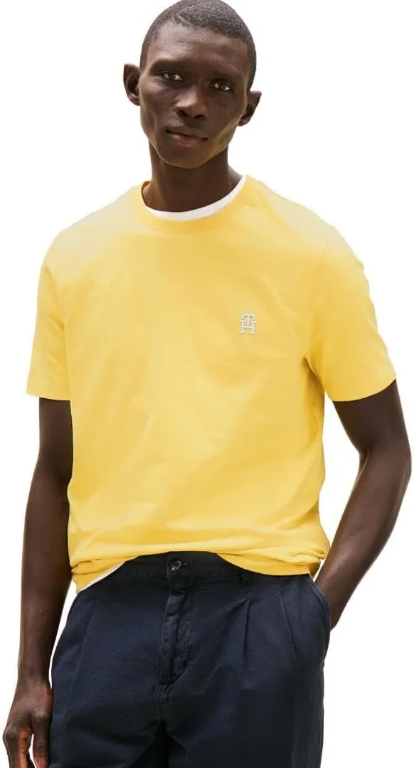 Tommy Hilfiger Men's Short Sleeve Cotton Graphic T-Shirts with Embroidered Monogram Logo