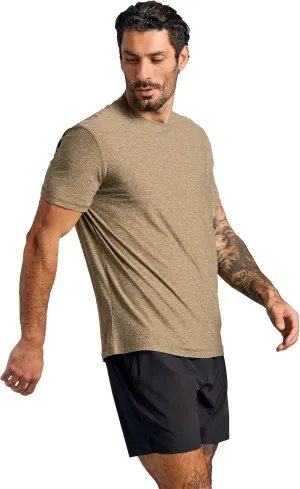 True Classic Workout Shirts for Men - Athletic Tops & Gym Shirts for Men, Quick-Dry Mens Workout Shirt, Pack of 1, Heather Military Green, L