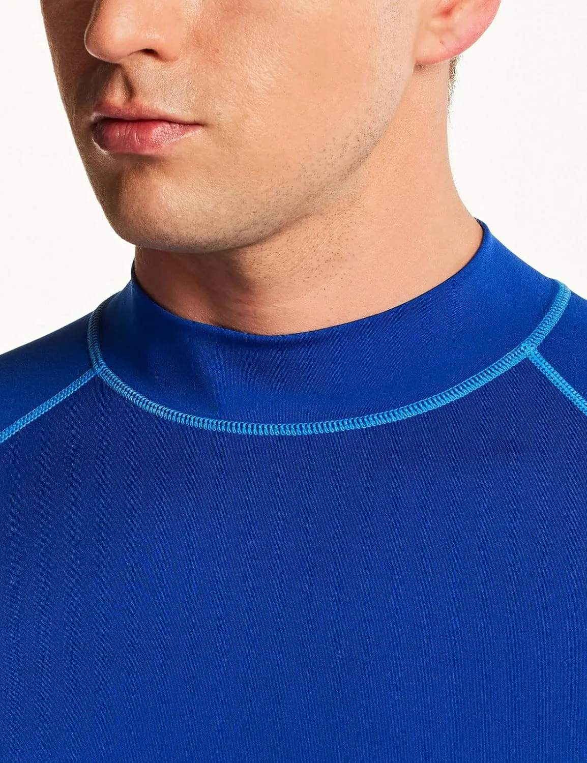 TSLA Men's Rash Guard Swim Shirts, UPF 50  Quick Dry Mid/Short Sleeve Swimming Shirt, UV/SPF Water Surf Shirts
