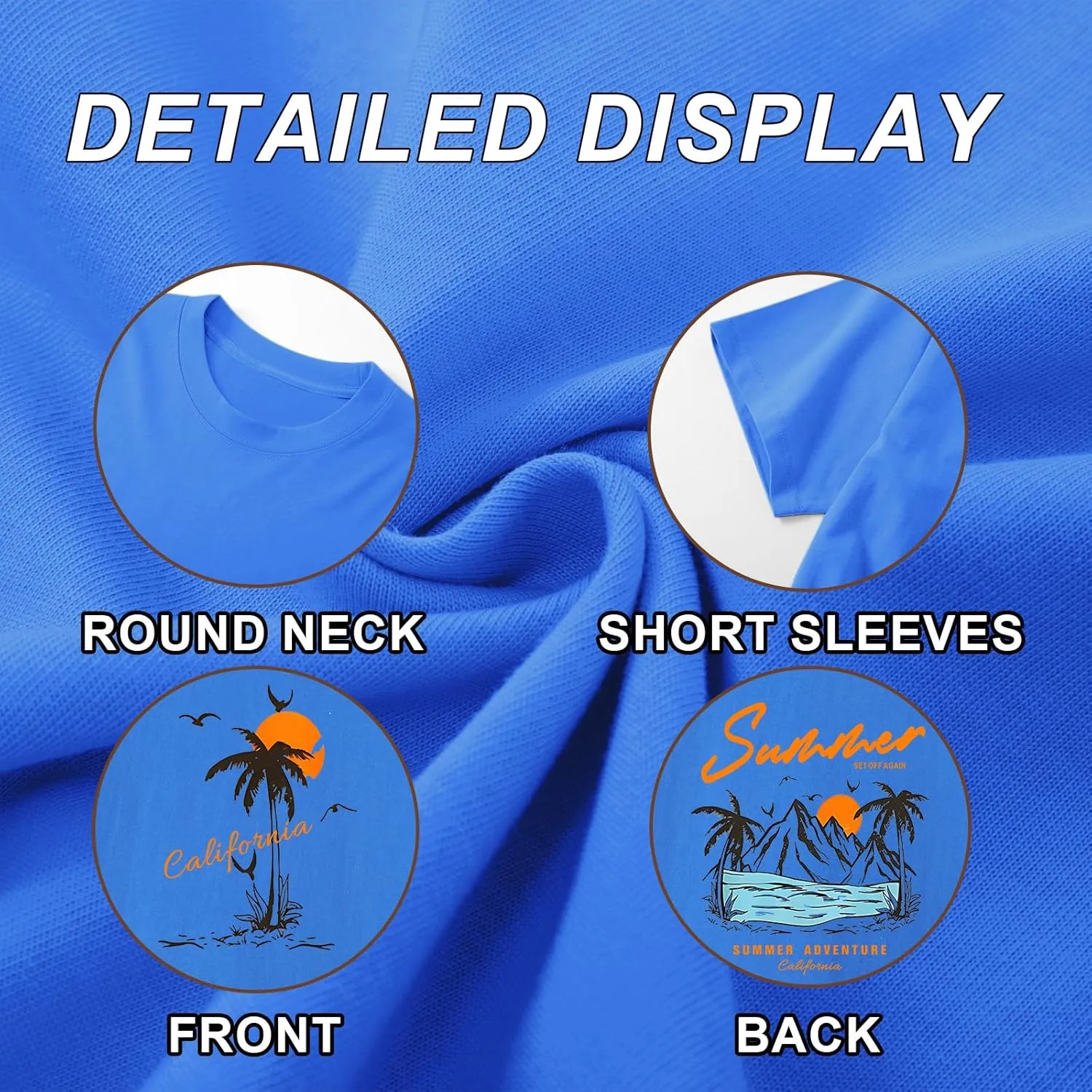 Tuislay Mens Graphic t-Shirts Casual Oversized Letter Print Beach Shirts Baggy Cotton Short Sleeve Tshirt Summer tee Top