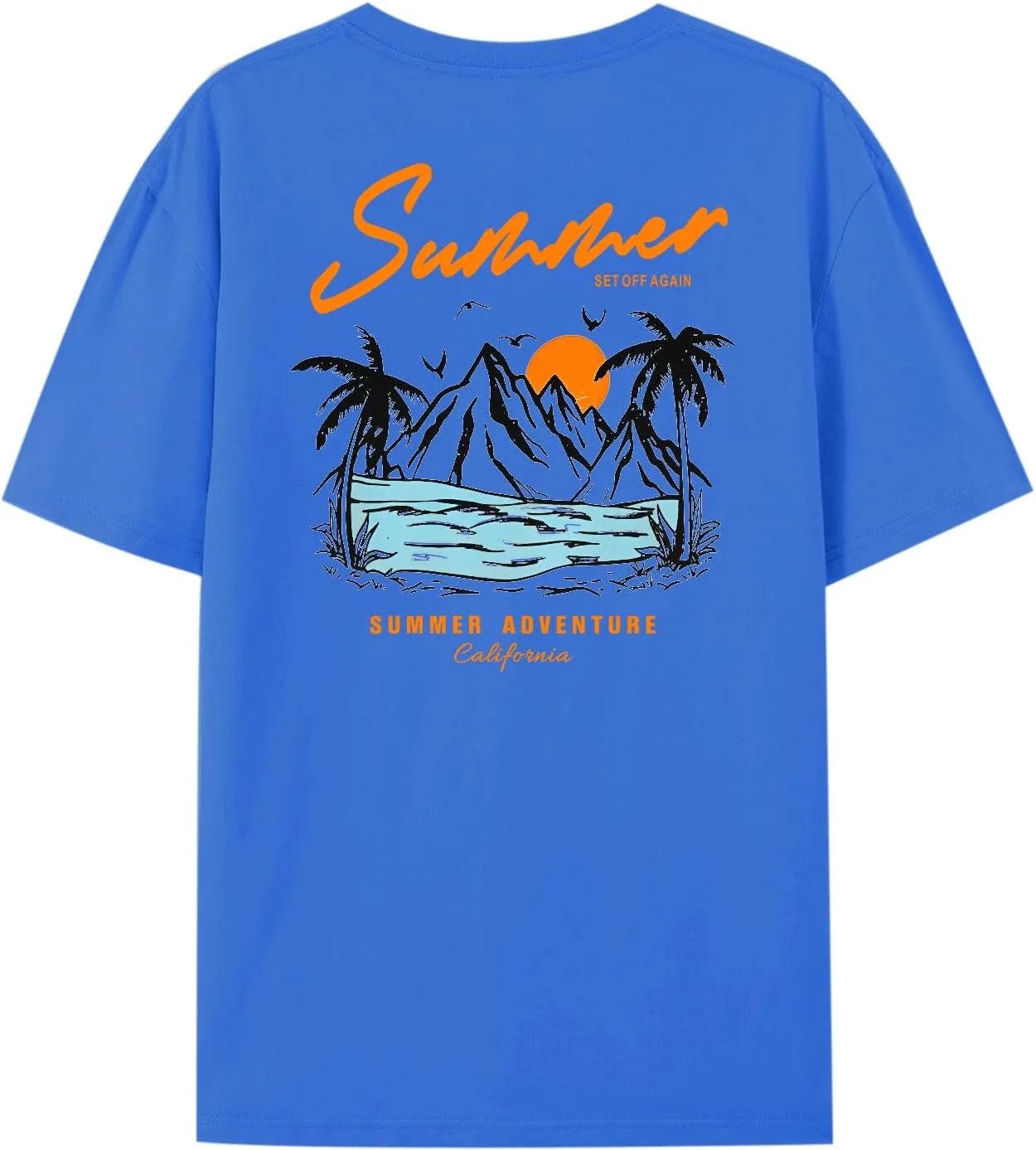 Tuislay Mens Graphic t-Shirts Casual Oversized Letter Print Beach Shirts Baggy Cotton Short Sleeve Tshirt Summer tee Top