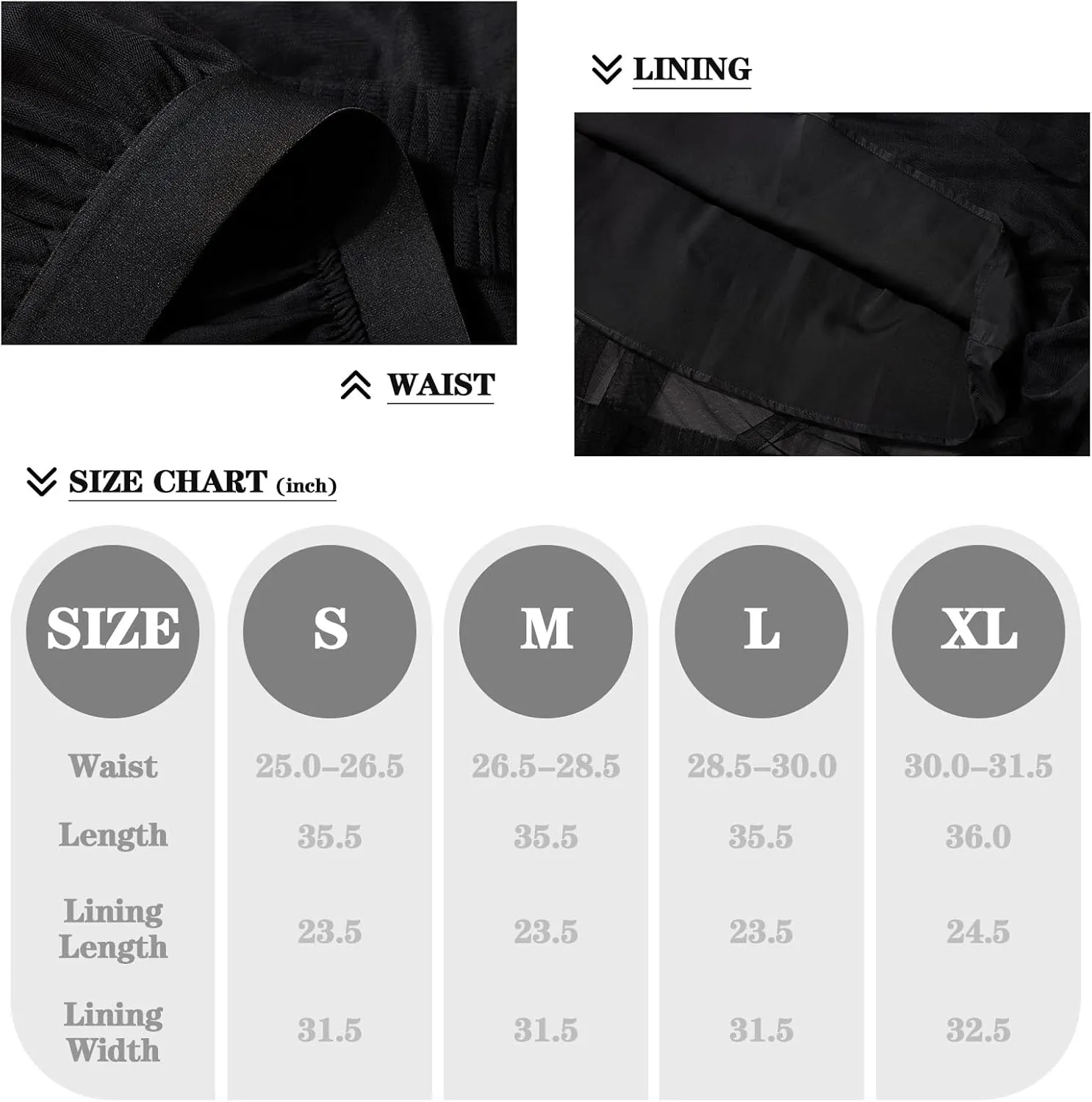 Tulle Skirts for Women Long Length Tutu Fairy Tiered Skirt A Line Mesh Elastic Waist Skirts