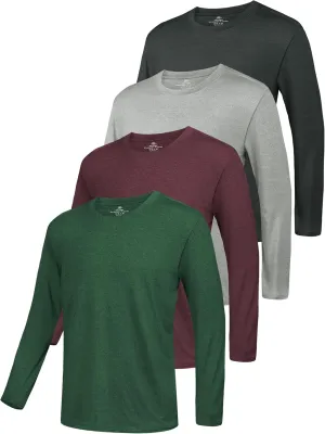 URATOT Long Sleeve Tee Shirts for Men Moisture Wicking Quick Dry Long Sleeve Sun Protection T-Shirts for Running