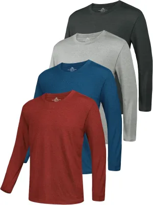 URATOT Long Sleeve Tee Shirts for Men Moisture Wicking Quick Dry Long Sleeve Sun Protection T-Shirts for Running