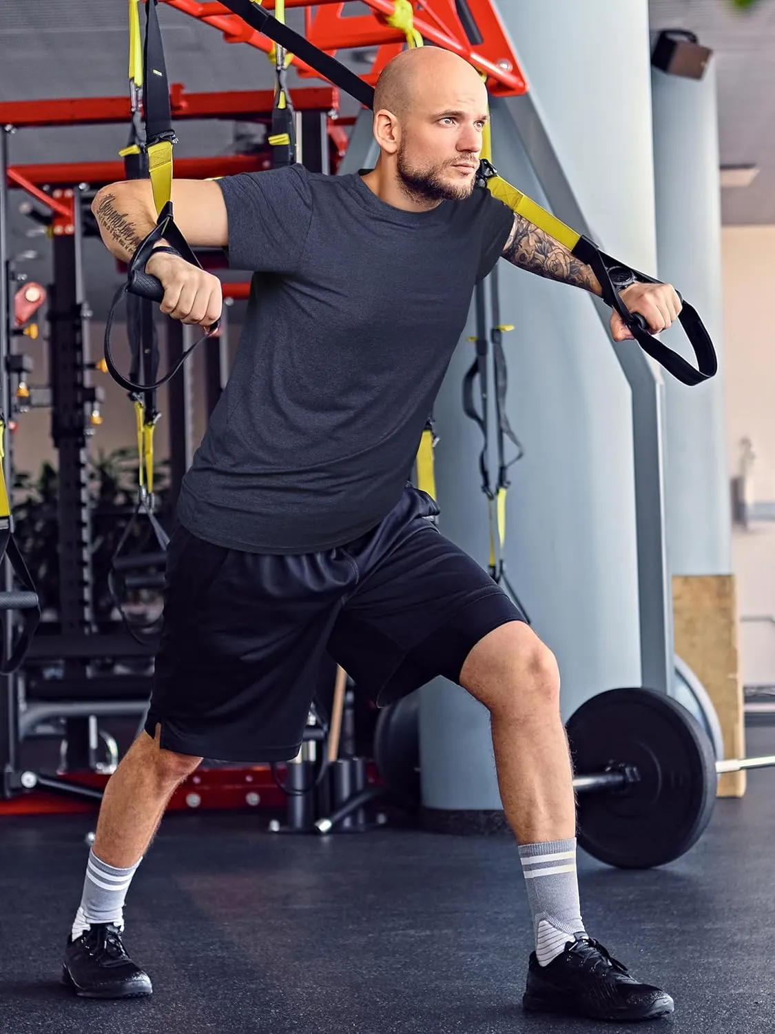 URATOT Men's Workout Shirts Short Sleeve Dry Fit Athletic T-Shirts Moisture Wicking Running Gym Active Lightweight Tee Top