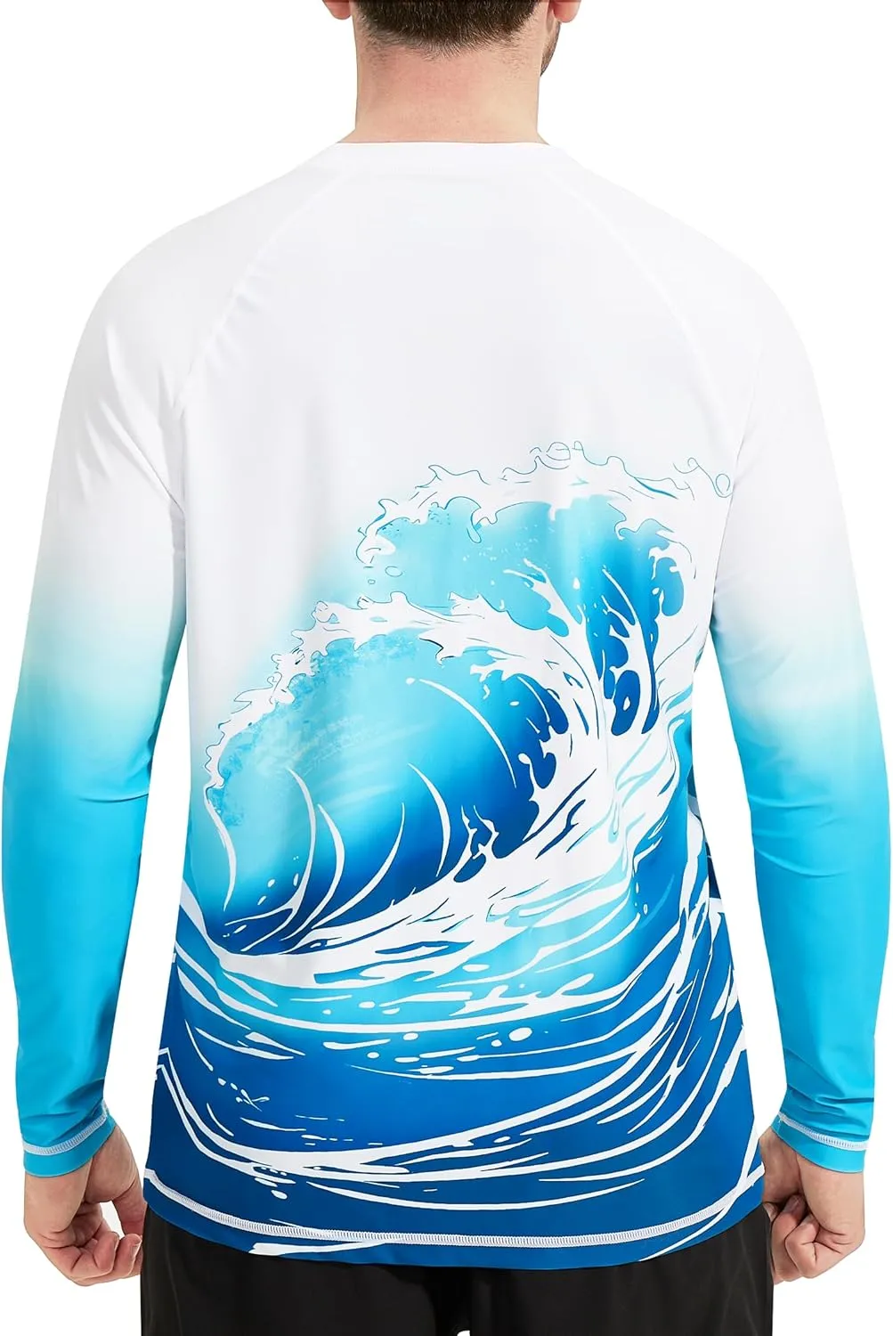 VAYAGER Men's Swim Shirt UPF 50  UV Sun Protection Quick Dry Rash Guard Shirts Short Sleeve Surf Shirt Fishing Beach T-Shirt