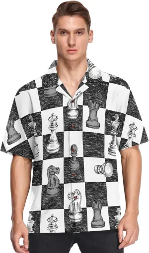 visesunny Hawaiian Bowling Shirts for Men Short Sleeve Regular Fit Summer Beach Casual Button Down Aloha Shirts S-3XL