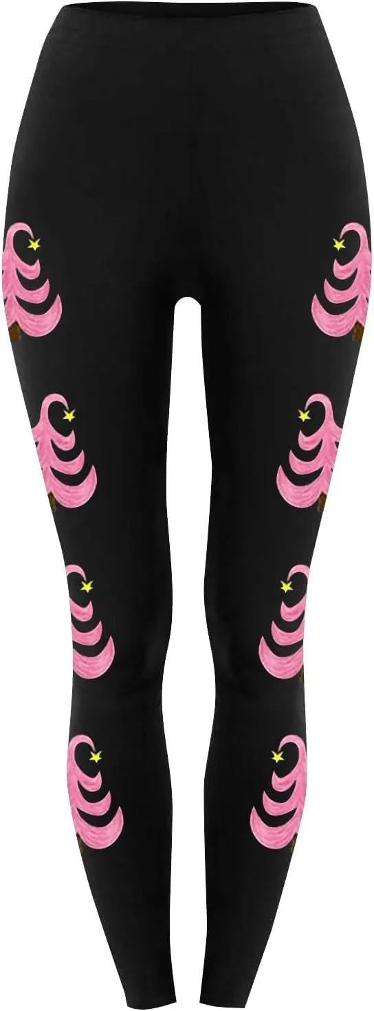 Women Christmas Leggings Funny Xmas Graphic Yoga Sweatpants Winter Warm Tights Tousers High Waist Jogger Lounge Pants