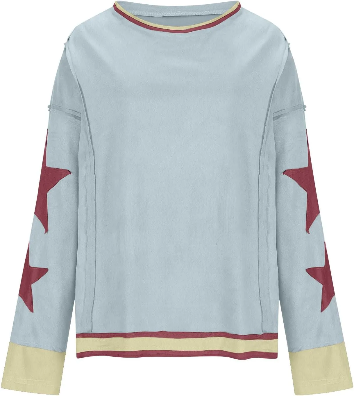 Women Crop Sweatshirts Long Sleeve Trendy Graphic Design Pullover Tops Casual Loose Crewneck Sweatshirt