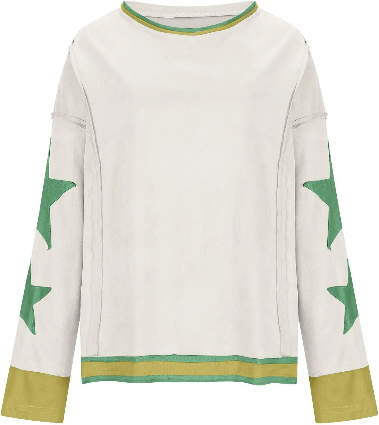 Women Crop Sweatshirts Long Sleeve Trendy Graphic Design Pullover Tops Casual Loose Crewneck Sweatshirt