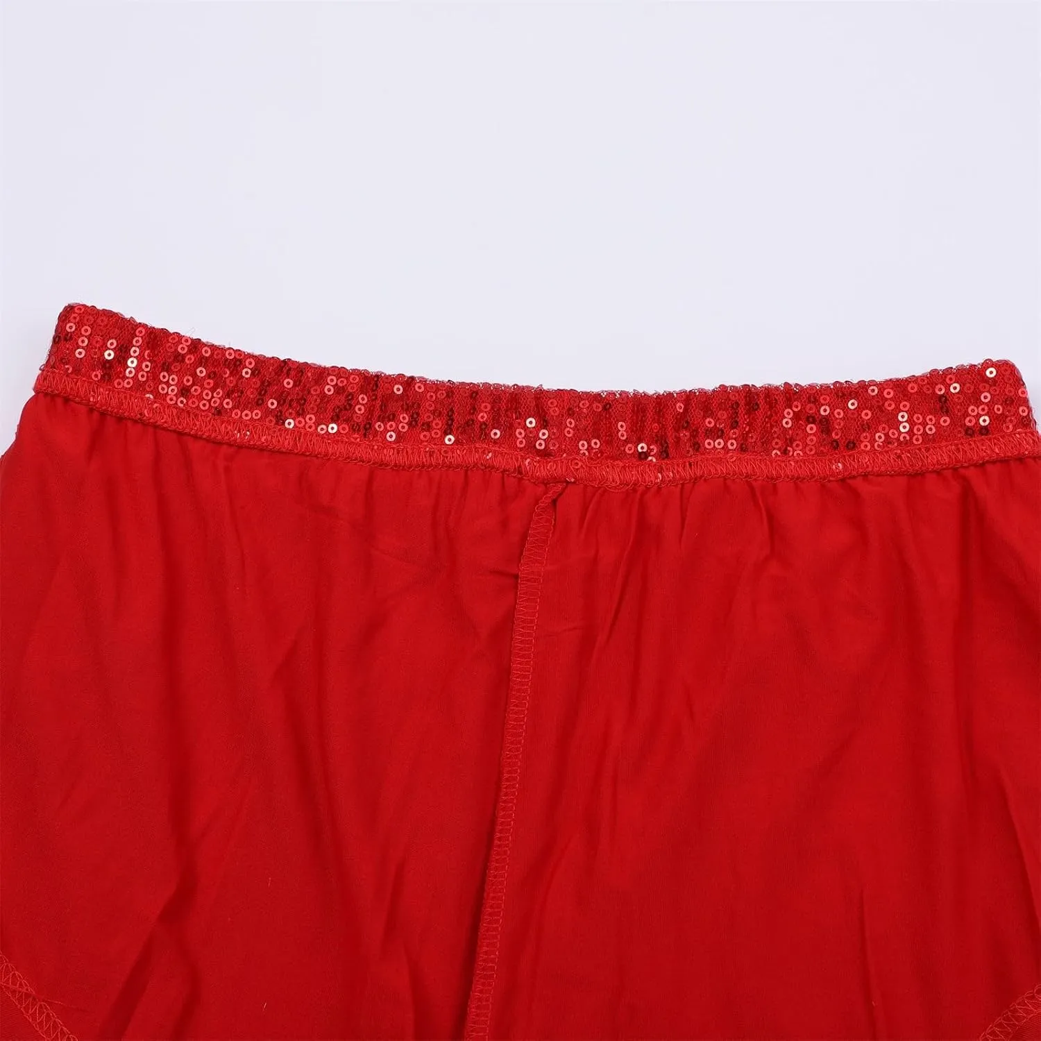 Women Glitter Pants Ladies Silk High Waist Drape Zip Wide Leg Flared Pants Bottom Streetwear Sequin Pants