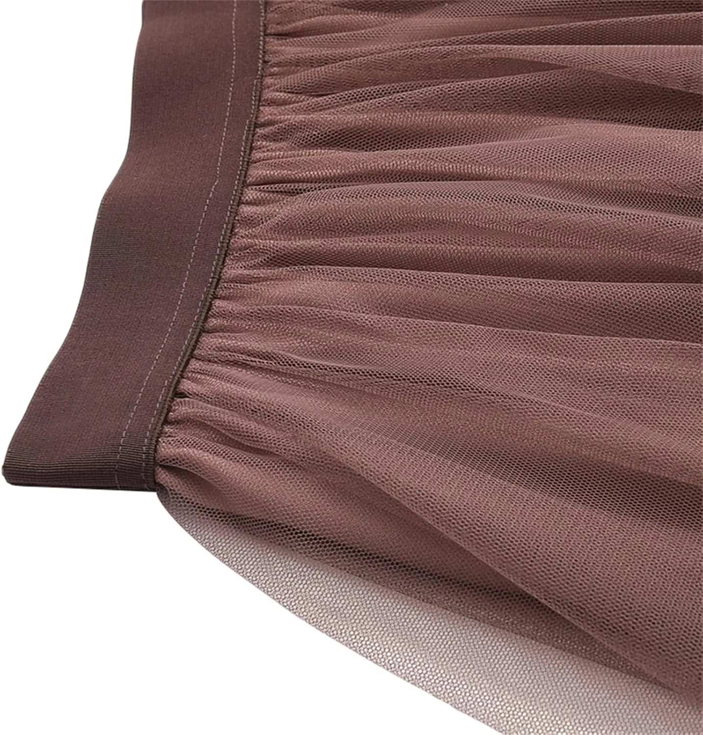 Women Mesh Midi Skirt Multilayer Pleated High Waist Lace Ballet Prom Party Tulle Tutu A-line Long Skirts