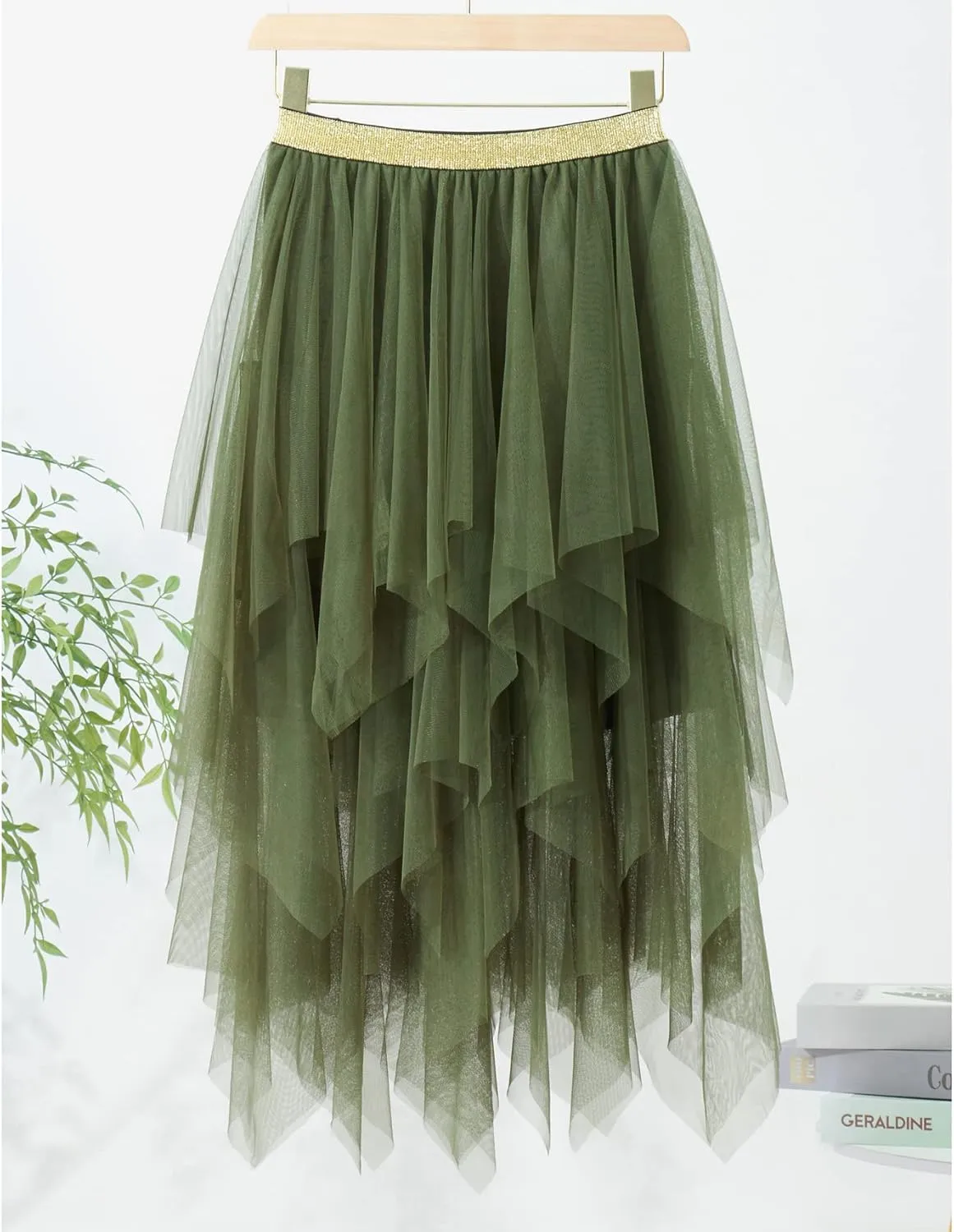 Women Mesh Midi Skirt Multilayer Pleated High Waist Lace Ballet Prom Party Tulle Tutu A-line Long Skirts