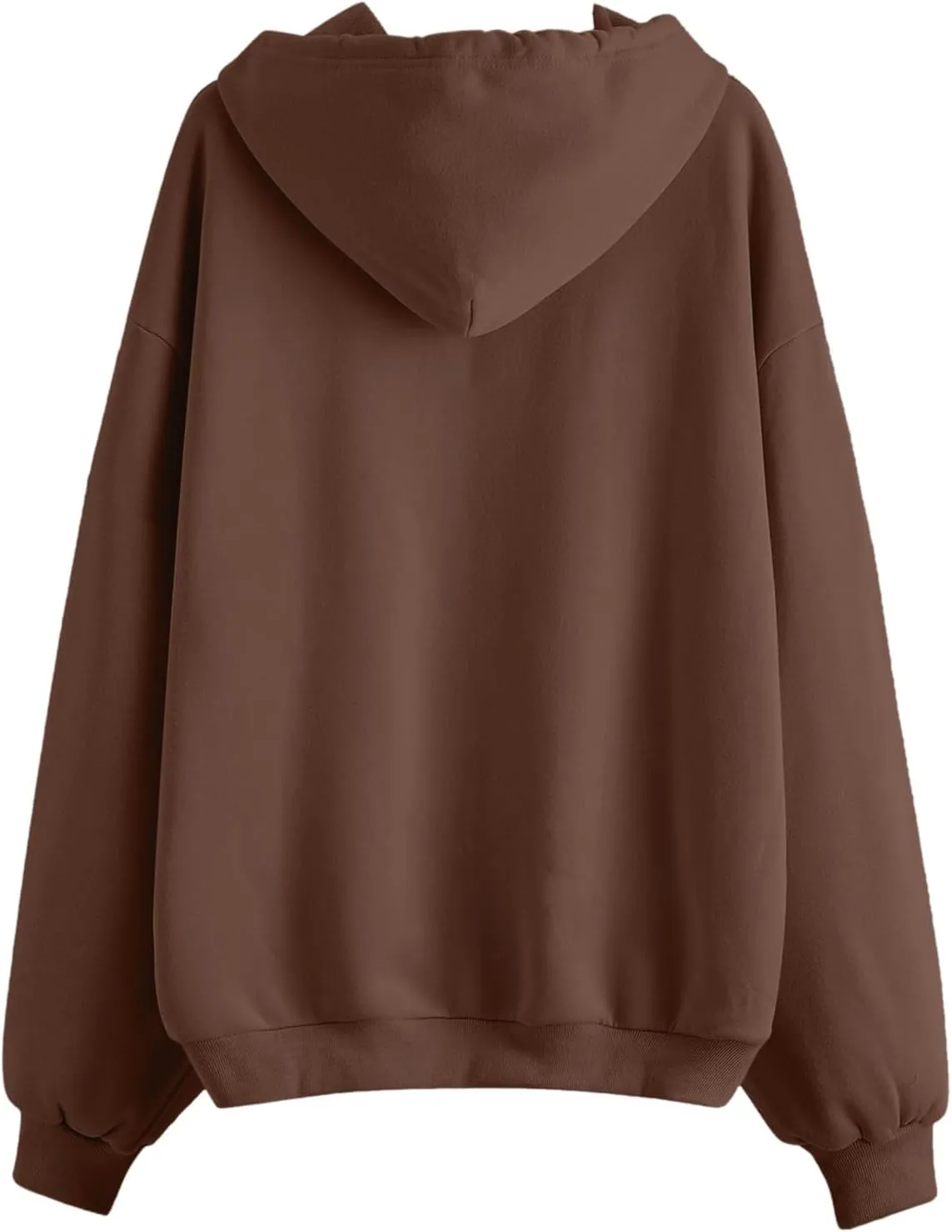 Women Oversized Hoodies Sweatshirts Solid Zipper Long Sleeve Jacket Tops Pullover Drawstring Trendy Outfit with Pocket