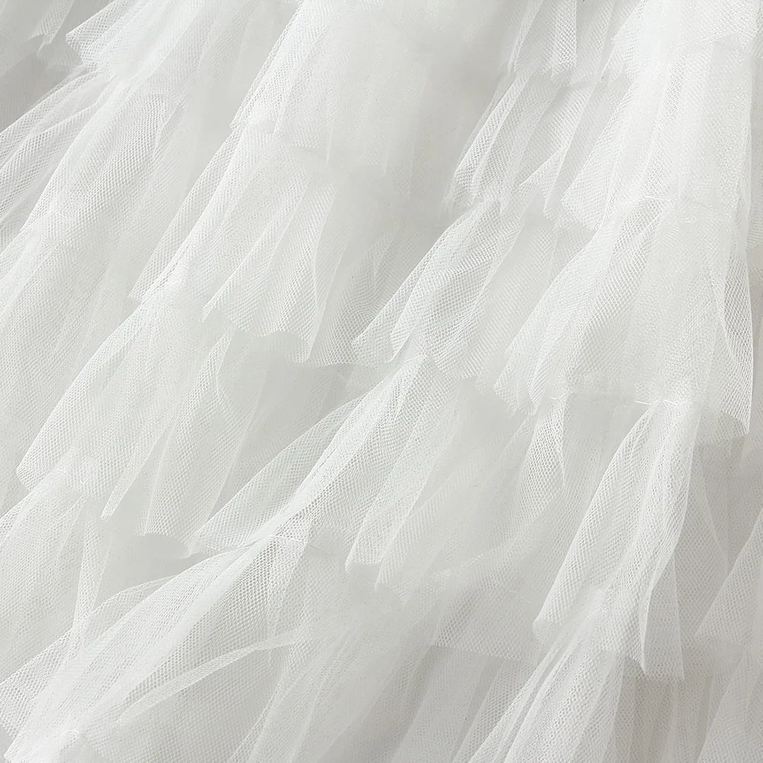 Women Tulle Long Skirt High Waist Layered Mesh Maxi Skirt Tutu Fairy A Line Midi Skirts Tiered Petticoat