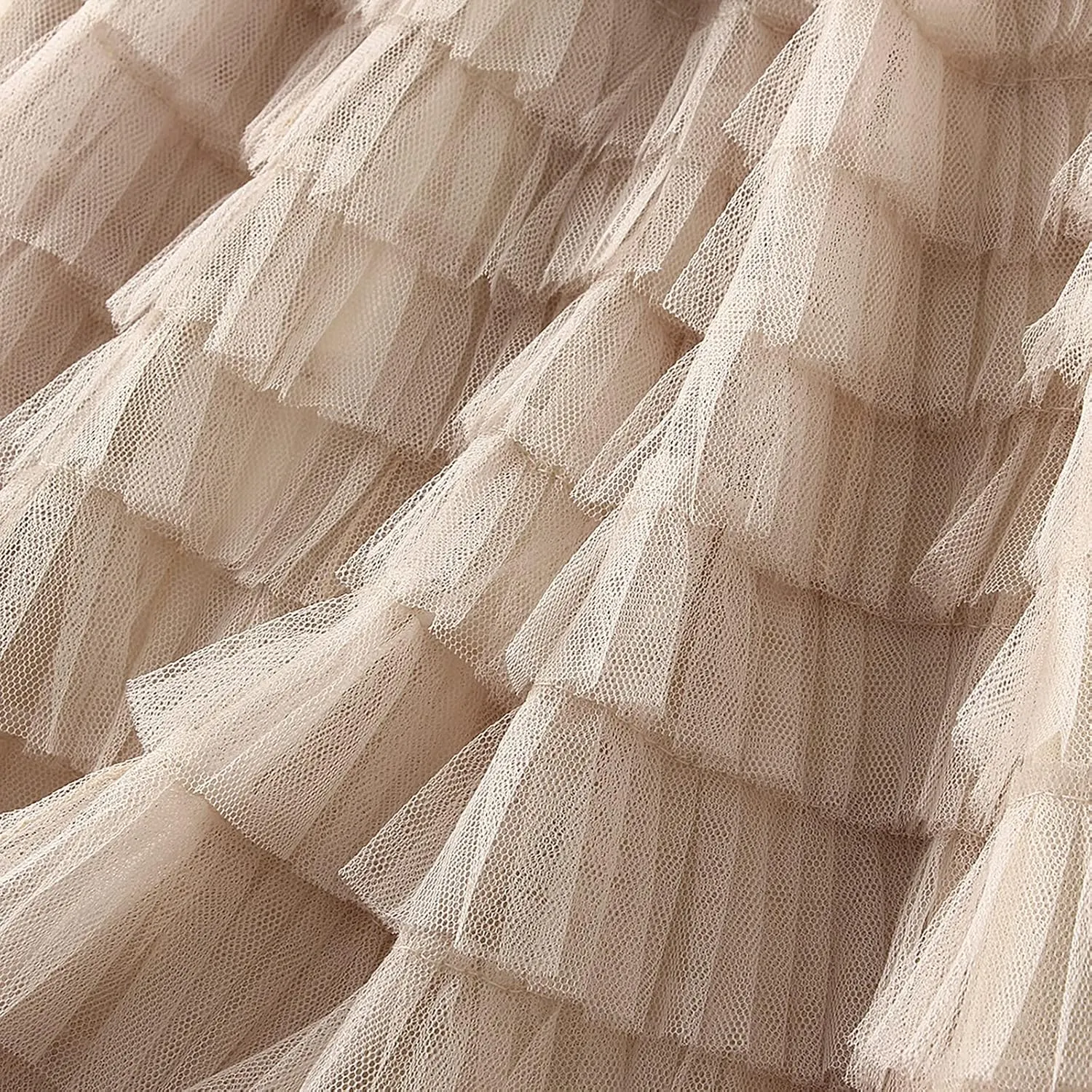Women Tulle Long Skirt High Waist Layered Mesh Maxi Skirt Tutu Fairy A Line Midi Skirts Tiered Petticoat
