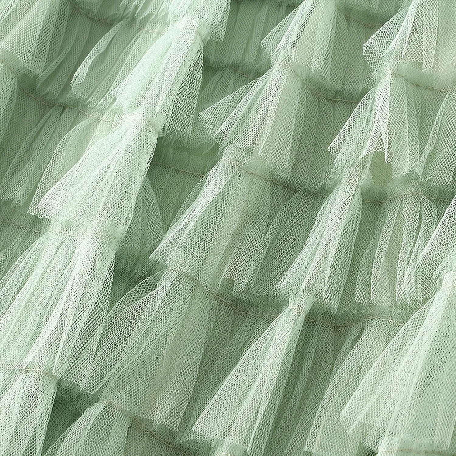 Women Tulle Long Skirt High Waist Layered Mesh Maxi Skirt Tutu Fairy A Line Midi Skirts Tiered Petticoat