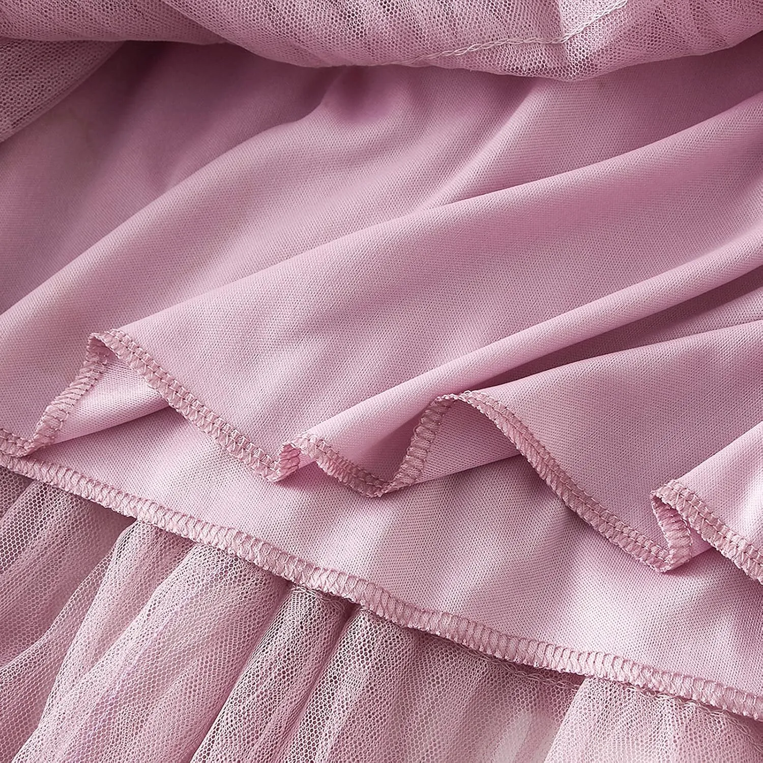Women Tulle Long Skirt High Waist Layered Mesh Maxi Skirt Tutu Fairy A Line Midi Skirts Tiered Petticoat