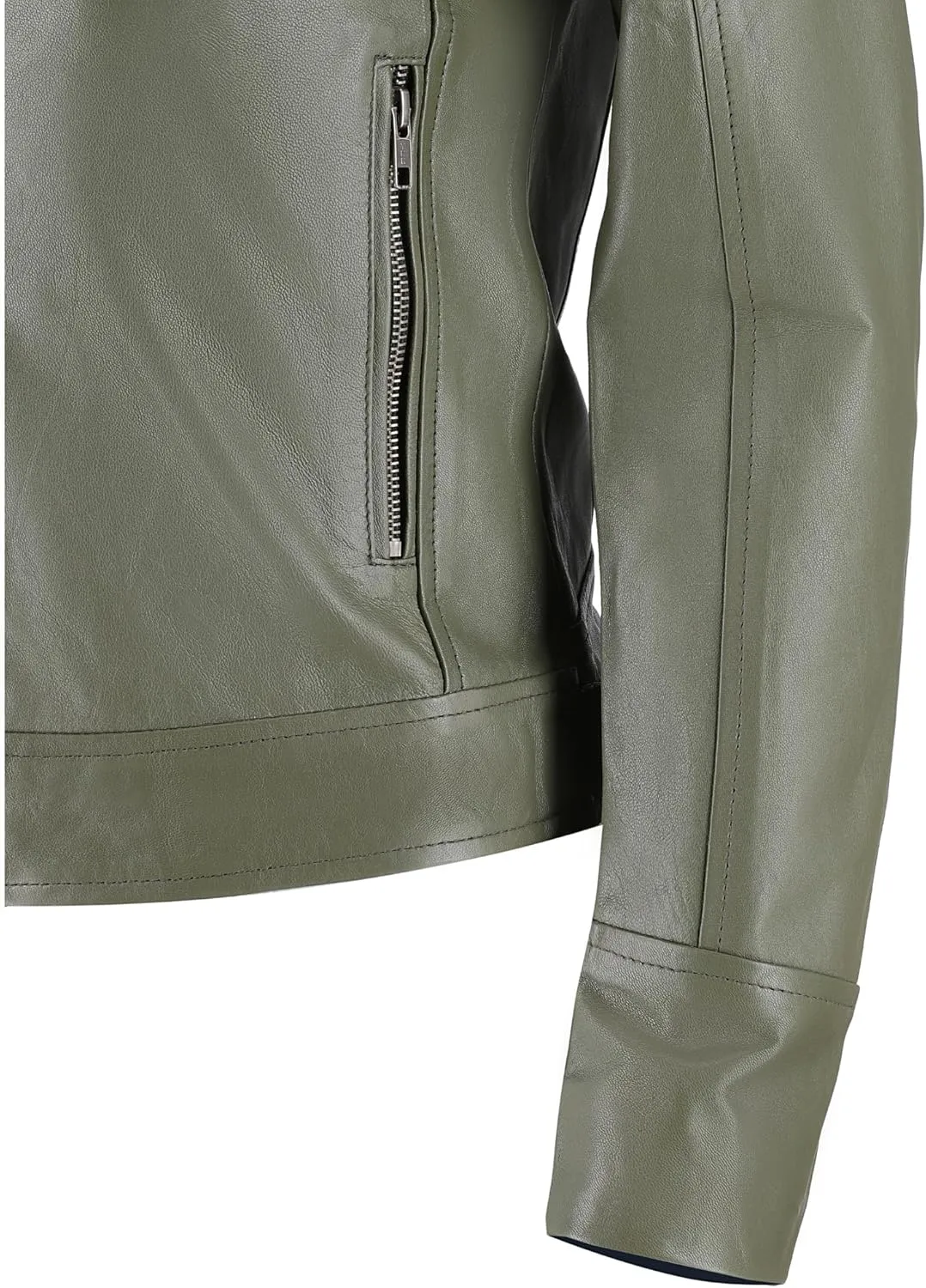 Women's Black Real Leather Moto Jacket | Soft Cafe Racer Lambskin Jacket