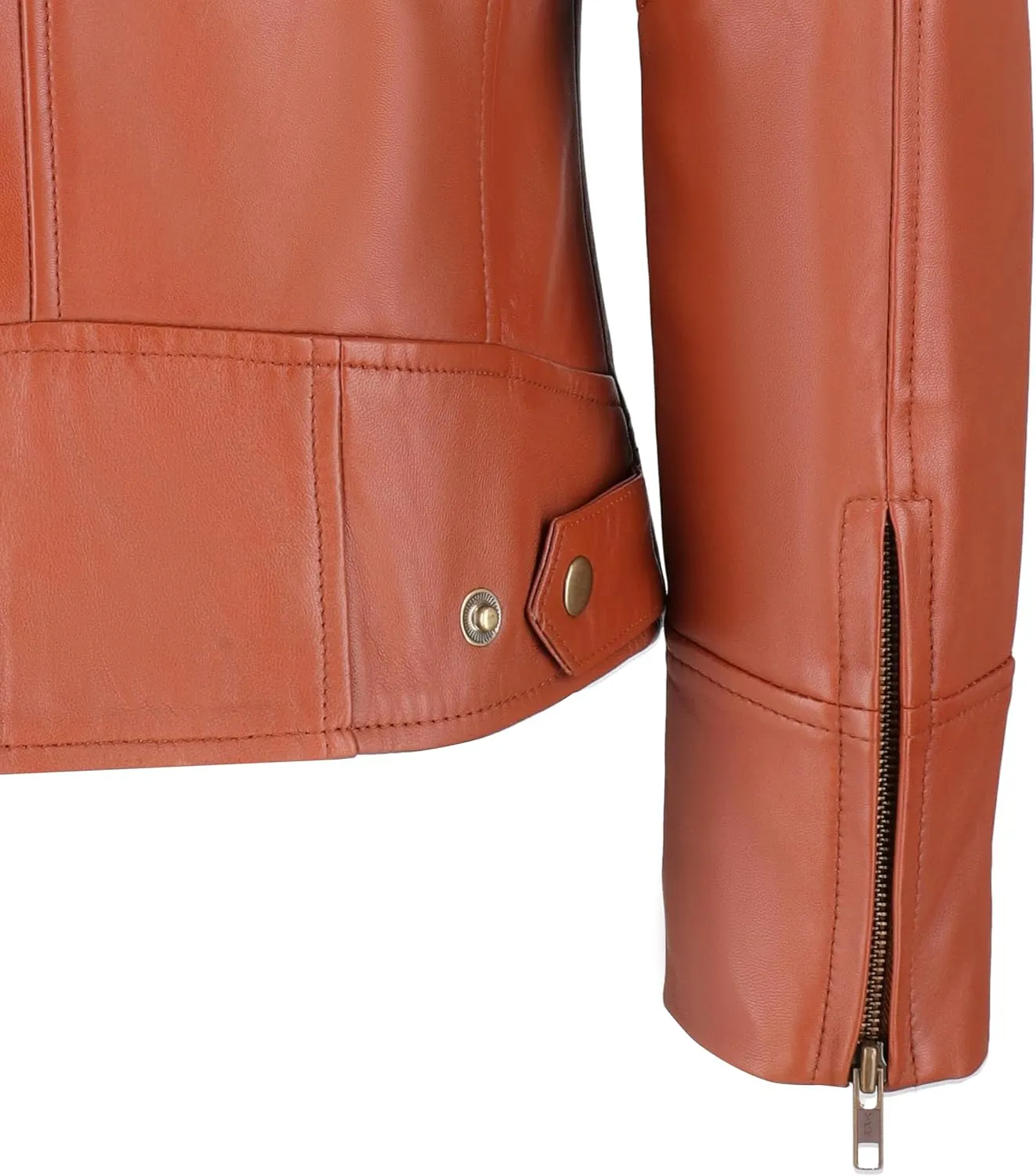 Women's Black Real Leather Moto Jacket | Soft Cafe Racer Lambskin Jacket