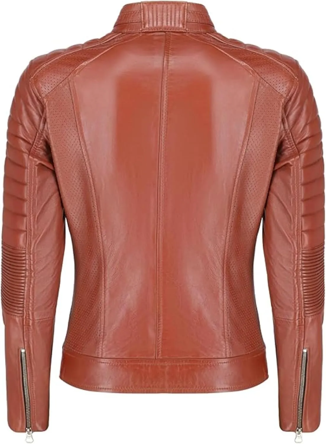 Women's Black Real Leather Moto Jacket | Soft Cafe Racer Lambskin Jacket
