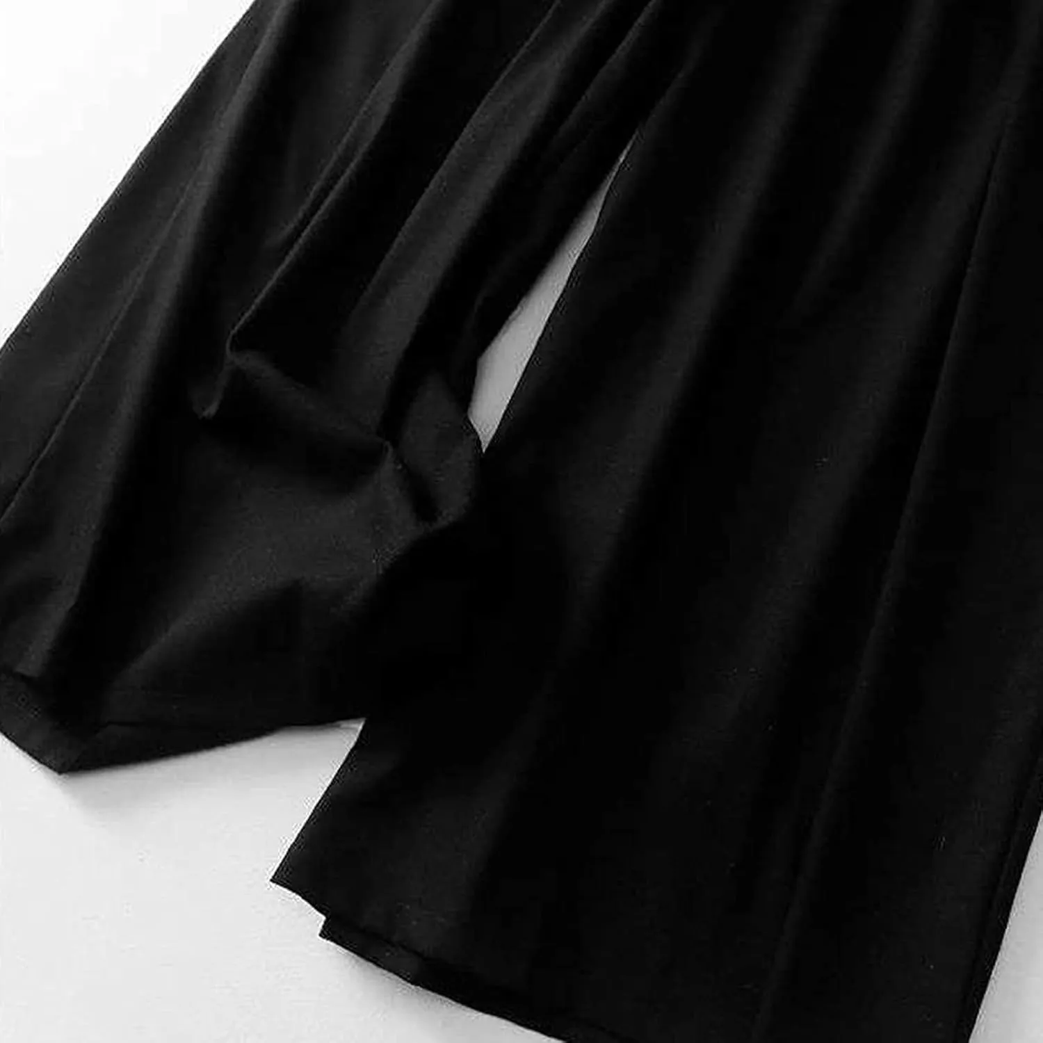 Women's Cotton Linen Casual Trousers High Waist Stretch Lightweight Joggers Summer Wide Leg Drape Cropped Pant with Pocket