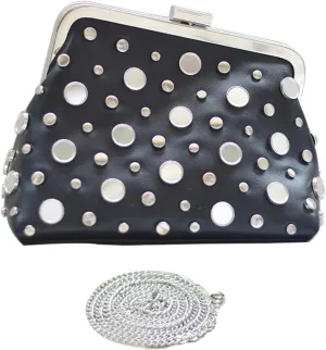 Women's Evening Bag Studded Handbag Evening Clutch Purse Crossbody Bag Wedding Purse Small Chain Shoulder Bag for Prom