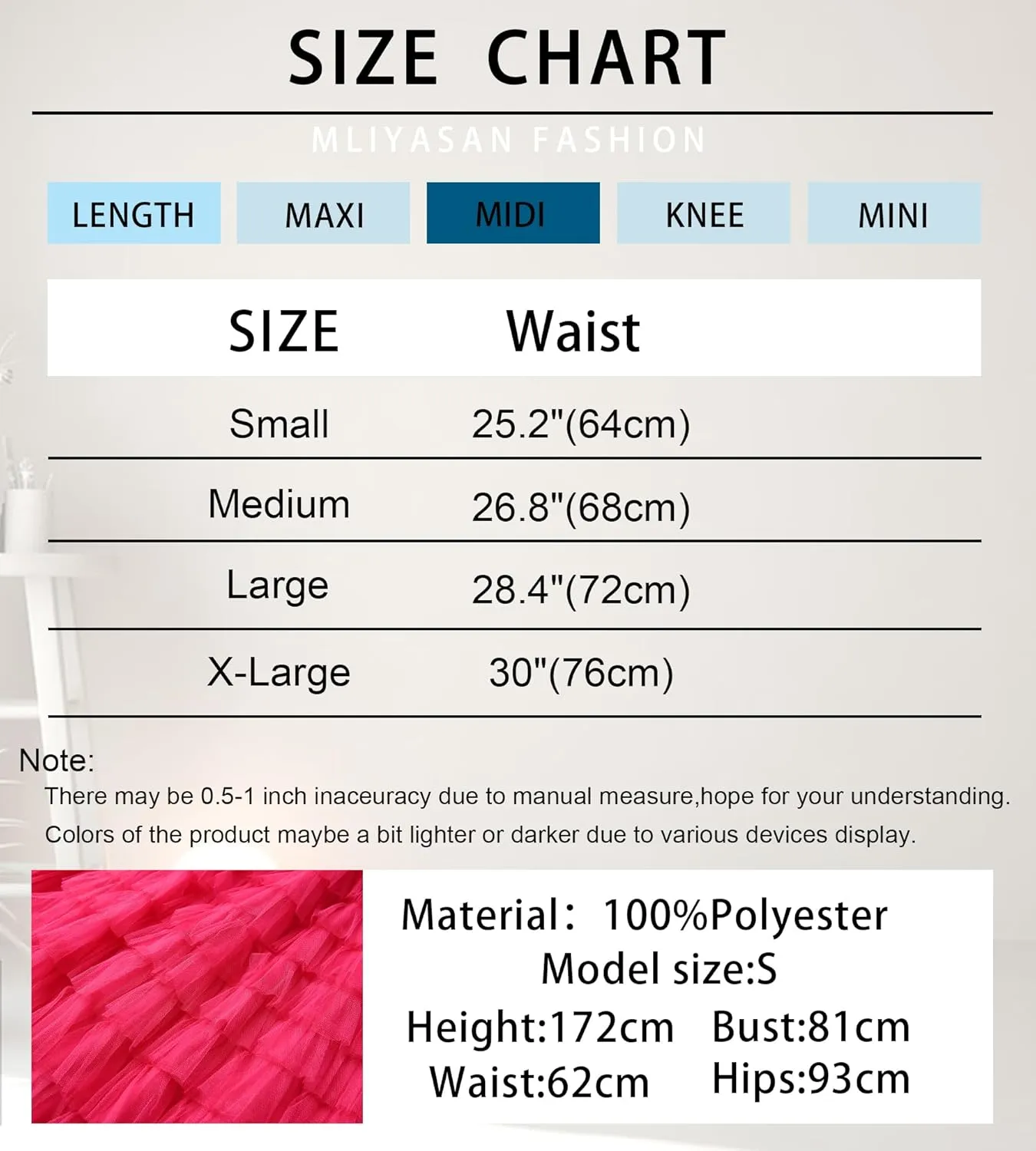 Womens Layered Ruffles Tulle Skirt Pleated High Waist Fluffy Maxi Skirt Fairy Cake Dress Long Tutu Party Skirt
